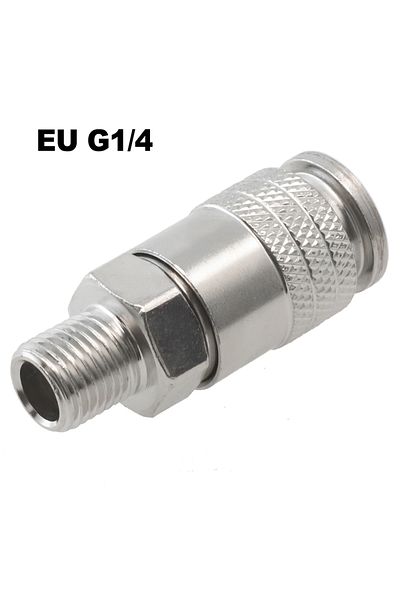 Choice Air Compressor G1/4 Male Thread Pneumatic Fittings Adapter Metal Quick Connector EU Standard For ...