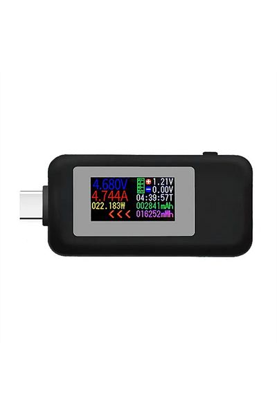 Choice Black Type-c 10 In 1 Usb Test Meter Type-c Colorful Display Usb Tester Ac Meter Current Voltage Moni
