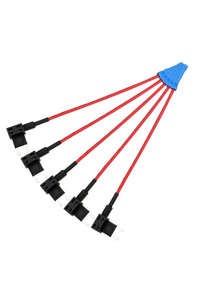 AINYSZIN Black 12v 24v Car Fuse Blades Holder Circuit Adapter Protector Splitter Atm Apm Tap Micro Connector