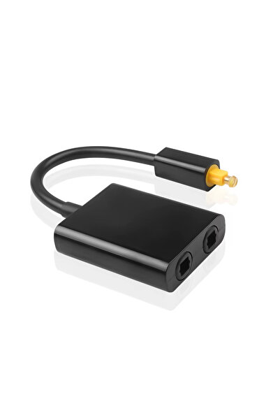 Derwell Digital Optik Toslink Ses Kablosu Çoklayıcı Birleştirici Splitter Toslink Çoklayıcı Switch 2 Port