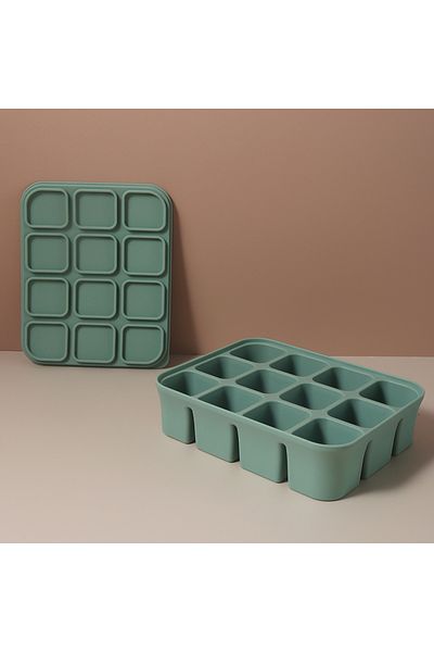 Choice 12 Grid D Green 12 Grid Ice Cube Mold Silicone Ice Cube Tray Square Tray Mould Easy Release Silicone
