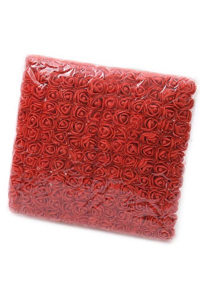 Choice Red 144pcs/2cm Red Mini Lace Pe Rose Foam Flower Heads Bouquet For Wedding Home Decoration Scrapbook