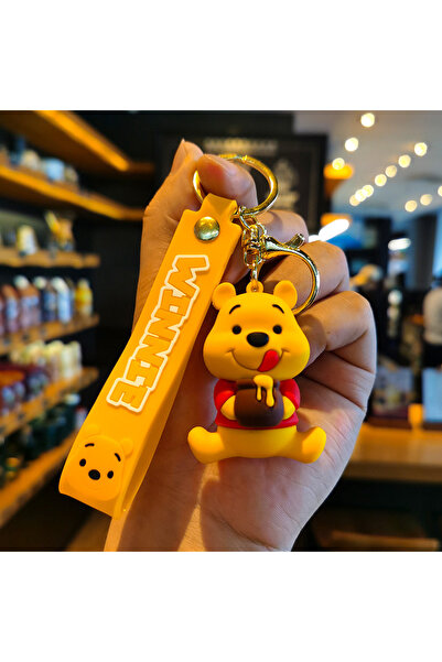 Choice 4 Disney Winnie Pigle Clubhouse Cartoon Anime Pendant Pvc Keychain Holder Car Keyring Mobile Phone.