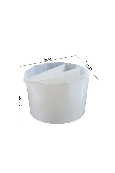 Choice 4 Split Cup For Paint Pouring,reusable Fluid Art Split Cup Silicone Split Pouring Cup With Dividers.