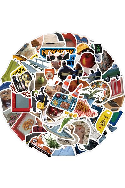 Choice 63pcs All 63pcs Ins Aesthetics Stickers Modern Style Diy For Decor Diy Notebook Luggage Motorcycle L