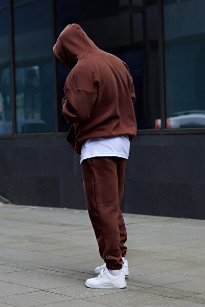 CMZ COLLECTİON Καφέ χοντρό unisex σετ με 3 κλωστές