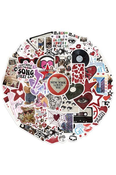 Choice 50pcs 50/100pcs Downtown Y2k Girls Stickers Trendy Guitar Suitcase Phone Case Laptop Decoration Wate
