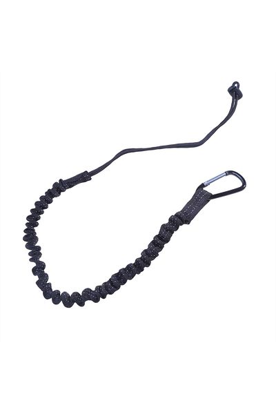 Choice Black Professional High Altitude Protective Safety Elastic Buffer Sling Belt Carabiner Hook Aerial W