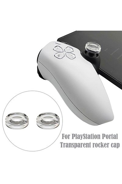 Choice 1pair Rocker Cap For PlayStation Portal Liquid Silicone Transparent Game Controller Cover Stick T...