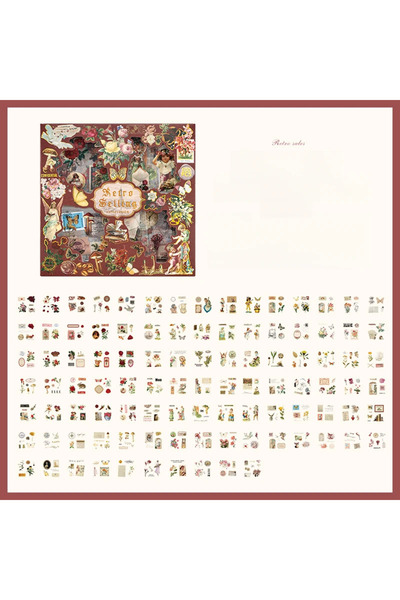 Choice 2 السيد ورقة 4 نمط 100 قطعة / حزمة ملصقات PET لمجلة الناس المواد الإبد...