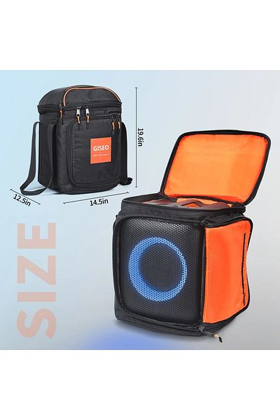 ALLOYSEED A Portable Speaker Bag Case Large Capacity Adjustable Speaker Storage Bag Accessories For Jbl Party.