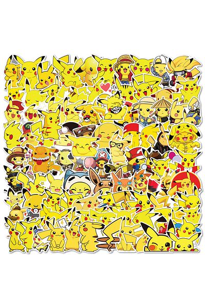 Choice 100pcs 10/30/50/100pcs Cute Pikachu Pokemon Anime Stickers Diy Car Motorcycle Travel Luggage Guitar