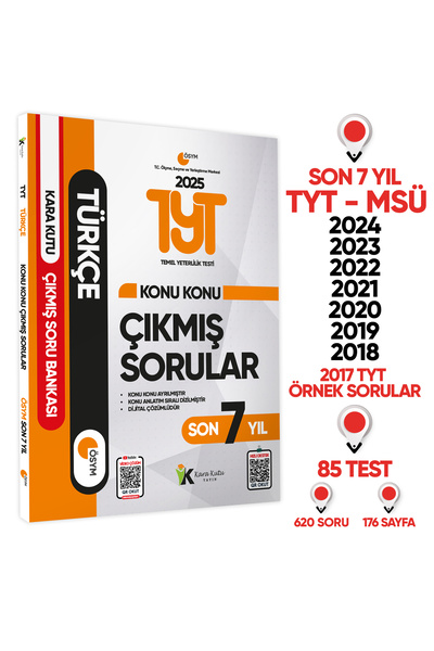 İnformal Yayınları 2025 YKS-TYT Türkçe Kara Kutu ÖSYM Çıkmış Soru Bankası Vid...