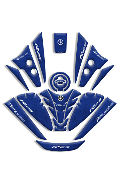 Genel Markalar YAMAHA R25 UYUMLU MOTORSİKLET TANK PAD FULL SET (2019/2024) UY...