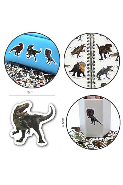 Choice 10/50/100pcs Funny Dinosaur Stickers Cartoon Decals Toy Stationery Guitar Phone Bicycle Laptop Lu...