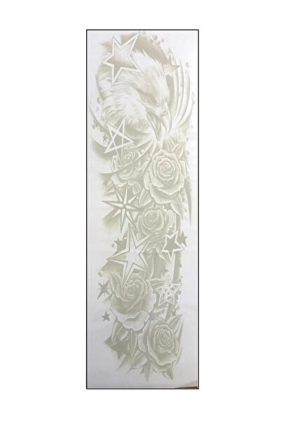 Mecit Tuhafiye 1 AY KALICI  TAM BOY KAPLAMA KARTAL YILDIZ GÜL GEÇİCİ DÖVME