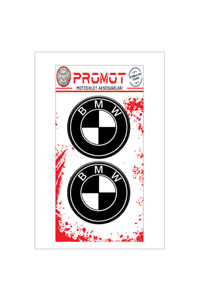 MOTOSEPETİM LOGO BMW 3D KABARTMALI DAMLA STİCKER 5cm 04