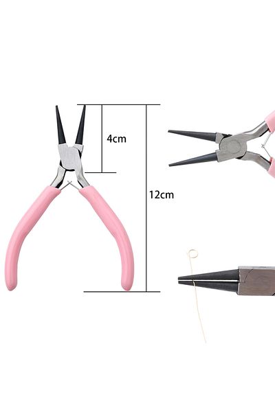 Choice Round Nose Plier Cute Pink Color Handle Anti-slip Splicing And Fixing Jewelry Pliers Tools & Equipme