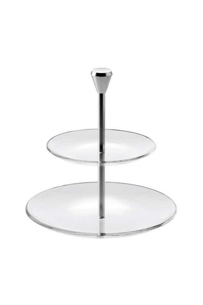 Vidivi Full Moon 3-Tiers High Definition Glass Serving Plate 15-21-28cm