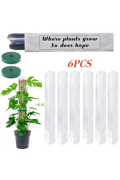 Choice 24in-60cm 6pcs-moss Pole Moss Pole Plastic Plant Stand Indoor Climbing Plants Guardian Tutors Pot Mo