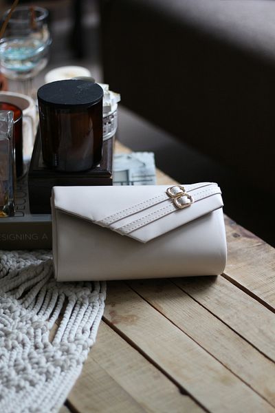 Moom Bag Γυναικεία ματ ζώνη με διπλή ζώνη με λεπτομέρεια βραδινό φόρεμα Clutch bag