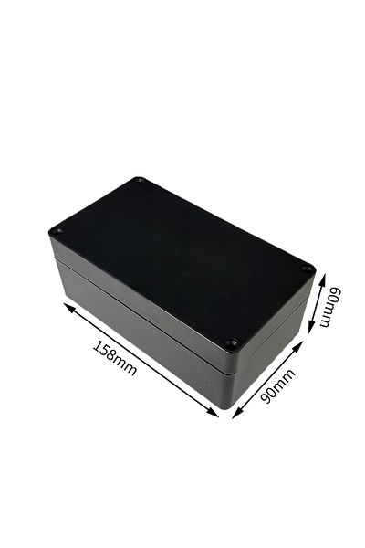 Choice 158-90-60 Black Box Outdoor Waterproof Case Plastic Box Electronic Project Case Instrument Waterproo