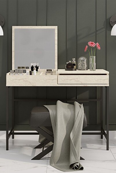 DECORMET LİNDA MAKYAJ MASASI TRAVERTİNE
