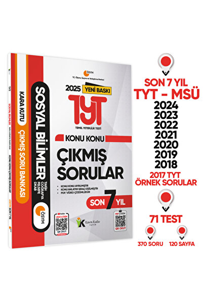 2025 YKS-TYT Sosyal Bilimler Karakutu ÖSYM Çıkmış Soru Bankası Çözümlü Konu Konu Son 7 Yıl