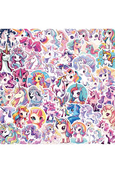 Choice Unicorn 50pcs 50pcs Cute Unicorn Cartoon Animals Graffiti Stickers Diy Phone Guitar Laptop Notebook