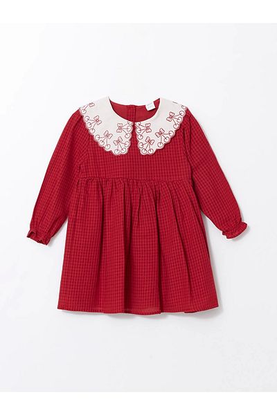 LC Waikiki Lcw Baby Collar Embroidered Girl's Dress