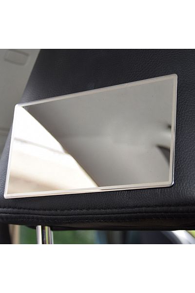 EAFC 15x8cm Car Makeup Mirror Car Stainless Steel Portable Auto Sun-shading Visor Hd Mirrors Car Interior