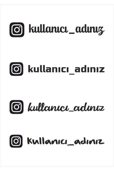 TRC TRAFİK Instagram Kullanıcı Adı Sticker Çıkartma Oto Araba Pc 25 Cm