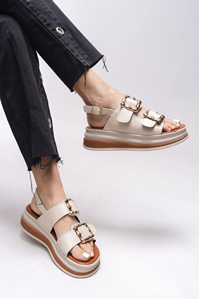 Riccon Alyfarrel bézs női szandál - 0012319