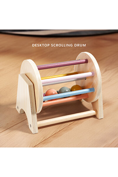 Choice طبلة دوارة للأطفال الرضع من مونتيسوري طبلة دوارة خشبية للتعليم المبكر ...