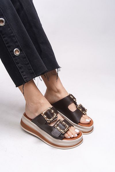 Riccon Rohlarth 0012322   Modell Braun Damen Hausschuhe