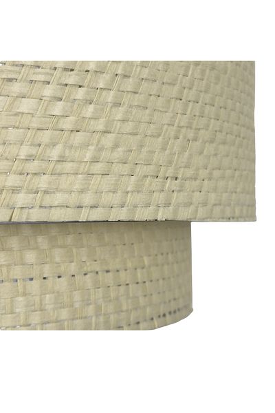 Vivido Home Modern Natural Cream Hazeran Rattan 2-Tier Wicker Chandelier