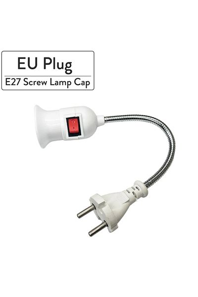 Choice Round Eu Plug E27 Lamp Base Flexible Bend Mobile Test Light Socket Light Adapter Plug Switch Eu Us U