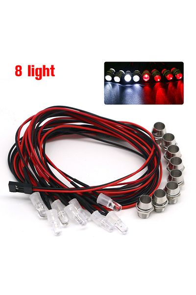 U-Angel-1988 8 Led 2 / 4 / 6 / 8 Lights 70cm Lenght Rc Led Night Headlamps Headlights 3/5mm Led Light For Model D