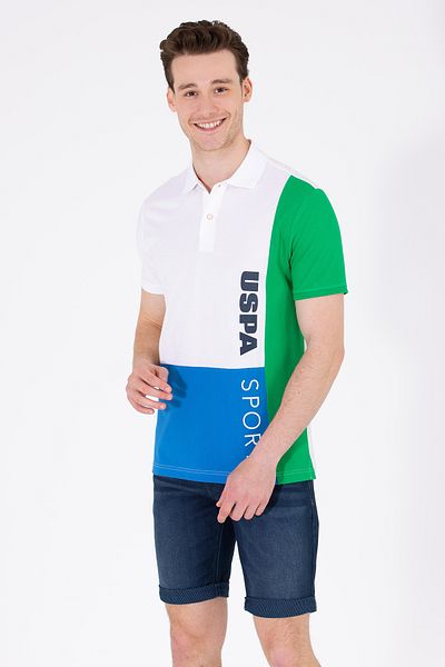 U.S. Polo Assn. Λευκό ανδρικό μπλουζάκι Polo T-segan