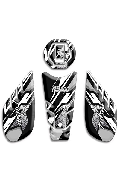 Genel Markalar MOTOSIKLET TANK PAD BAJAJ PULSAR RS200 TANK PAD SET 01