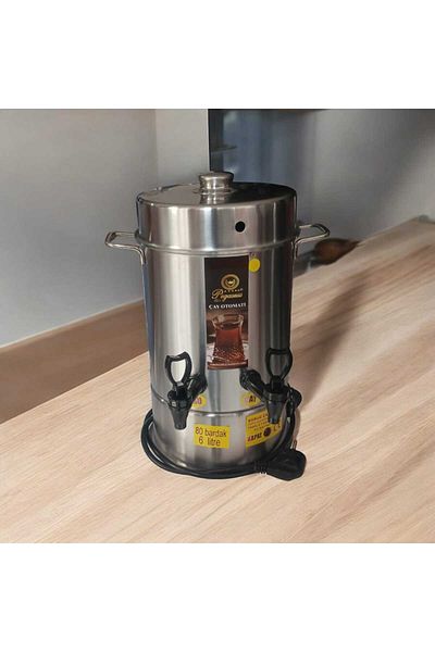 Pegasus 6 Lt Stainless Steel Samovar - Electric Tea Vending Machine with Thermostat