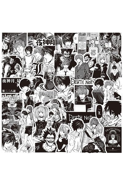 Choice 65pcs 10/30/65pcs Anime Death Note Stickers Black White Decals Decoration Diy Scrapbook Luggage Lapt