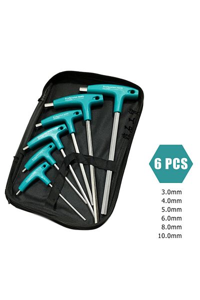 Choice 6pcs 6/9 Pcs Allen Key Wrench Set Hexagon Screw Nuts Spanner Kits T Handle With Storage Bag Cr-v For