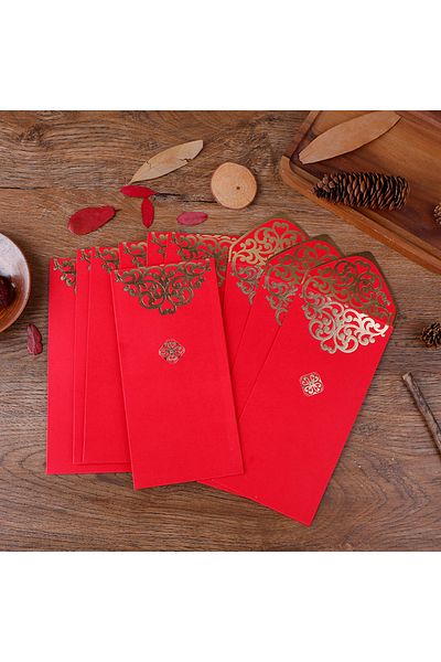 Choice 10 Pcs Chinese Red Envelopes 2023 New Year Money Packing Bag Gold Stamping Emboss Hongbao Spring ...