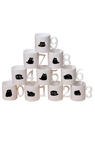 Choice 40pcs Complete 40pcs Cute Little Black Briquette Cat Stickers Waterproof Cartoon Decoration Laptop C