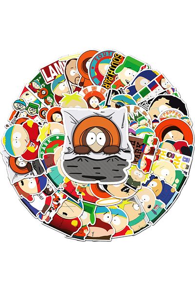 BANDAI 30pcs 10/30/50pcs Parks In The South Cartoon Stickers Decals Toys Diy Phone Laptop Skateboard Car Wa