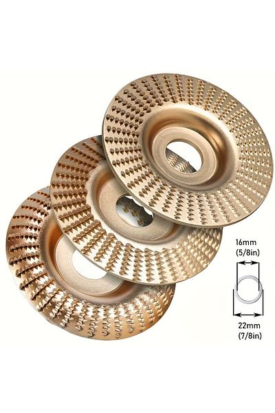 louCnloin 3pcs 1/3pcs Woodworking Carving Wheel Polishing Wheel Versatile Sanding Disc Wood Shaping Tool Abras