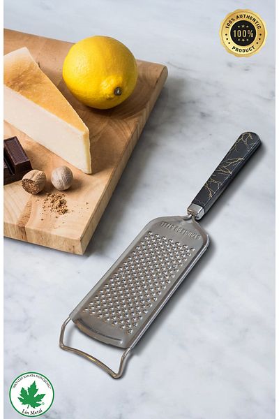 linmetal Luxury Stainless Steel Grater, Cheese Lemon Garlic Grater, Hand Grater, Marble Pattern Hand Grater