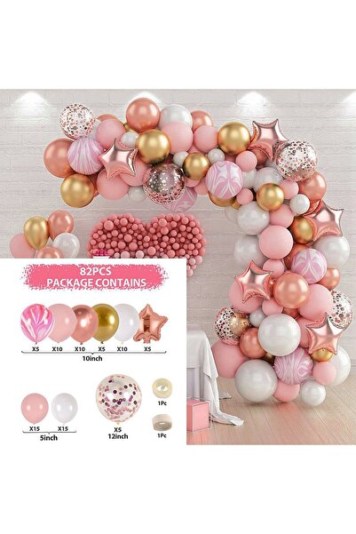 Choice طقم قوس بالونات الماكارون باللون الوردي الباستيل من ريترو 2 لتزيين حفل...