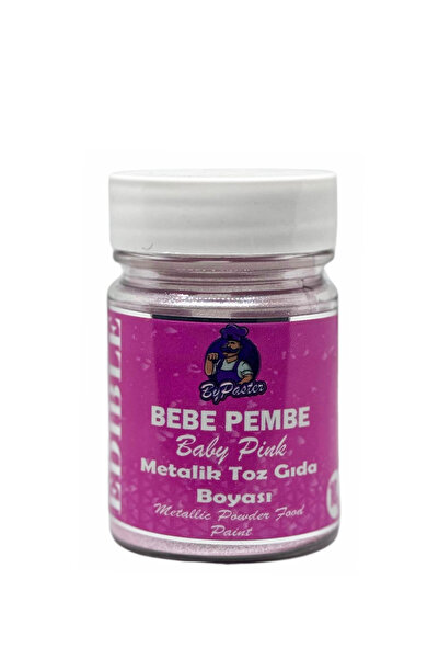 By Paster Metalik Toz Boya Bebe Pembe 10 gr Yenilebilir Simli Boya